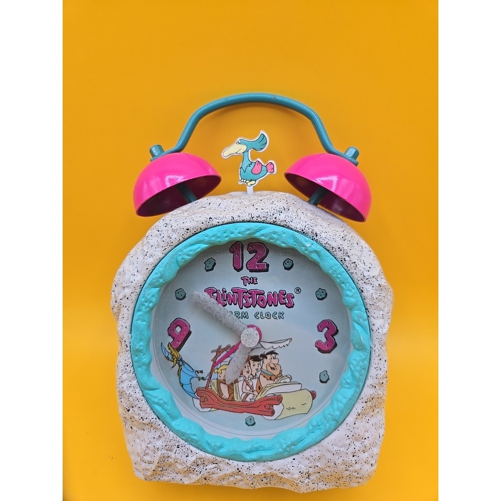 Vintage 1992 Flintstones Windup Alarm Clock Excellent Condition!